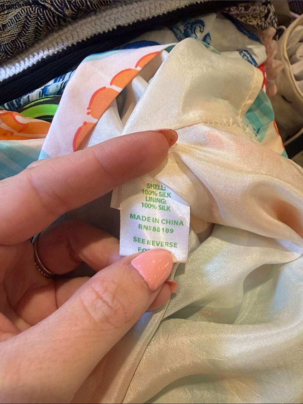 Lilly Pulitzer belted 100% silk “Do Not Wave” skirt, small - Picture 6 of 9